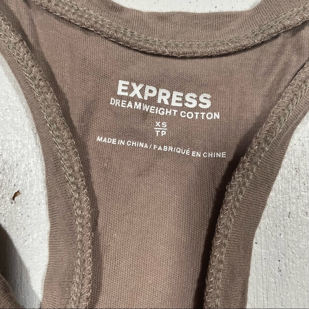 Express Dreamweight Cotton Stripe Sequin Glitter Tank Top New Years Eve Tan Lace - Picture 5 of 6